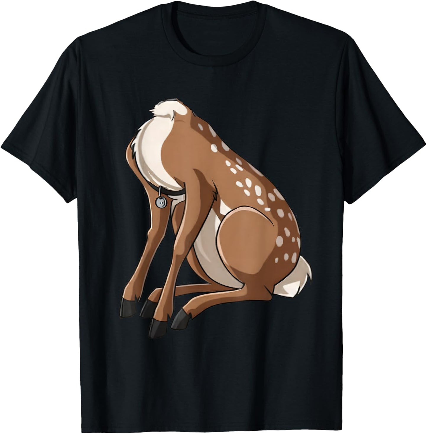 Reindeer Shirt Adult Kids Men Women Brown Deer Costume T-Shirt - T-Shirt | Black