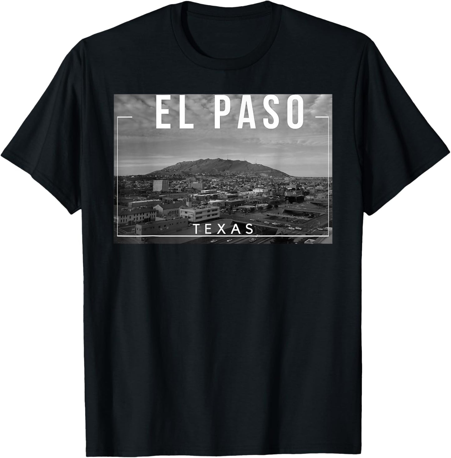 El Paso Texas TX Skyline Rio Grande T-Shirt - T-Shirt | Black