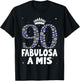 Women's 90th Birthday in Spanish Fabulosa a mis 90 años T-Shirt - T-Shirt | Black