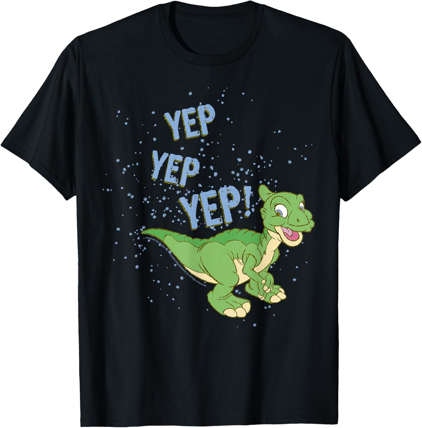 Land Before Time Ducky Yep Yep Yep Sprinkle T-Shirt - T-Shirt | Black