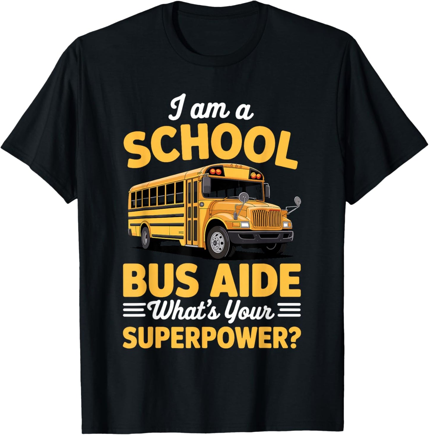 Best Bus Aide Art Women School Bus Aide Assistant T-Shirt - T-Shirt | Black