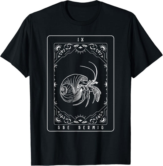 Hermit Crab Tarot Card Mystical Animal Pet Hermit Crab Lover T-Shirt - T-Shirt | Black