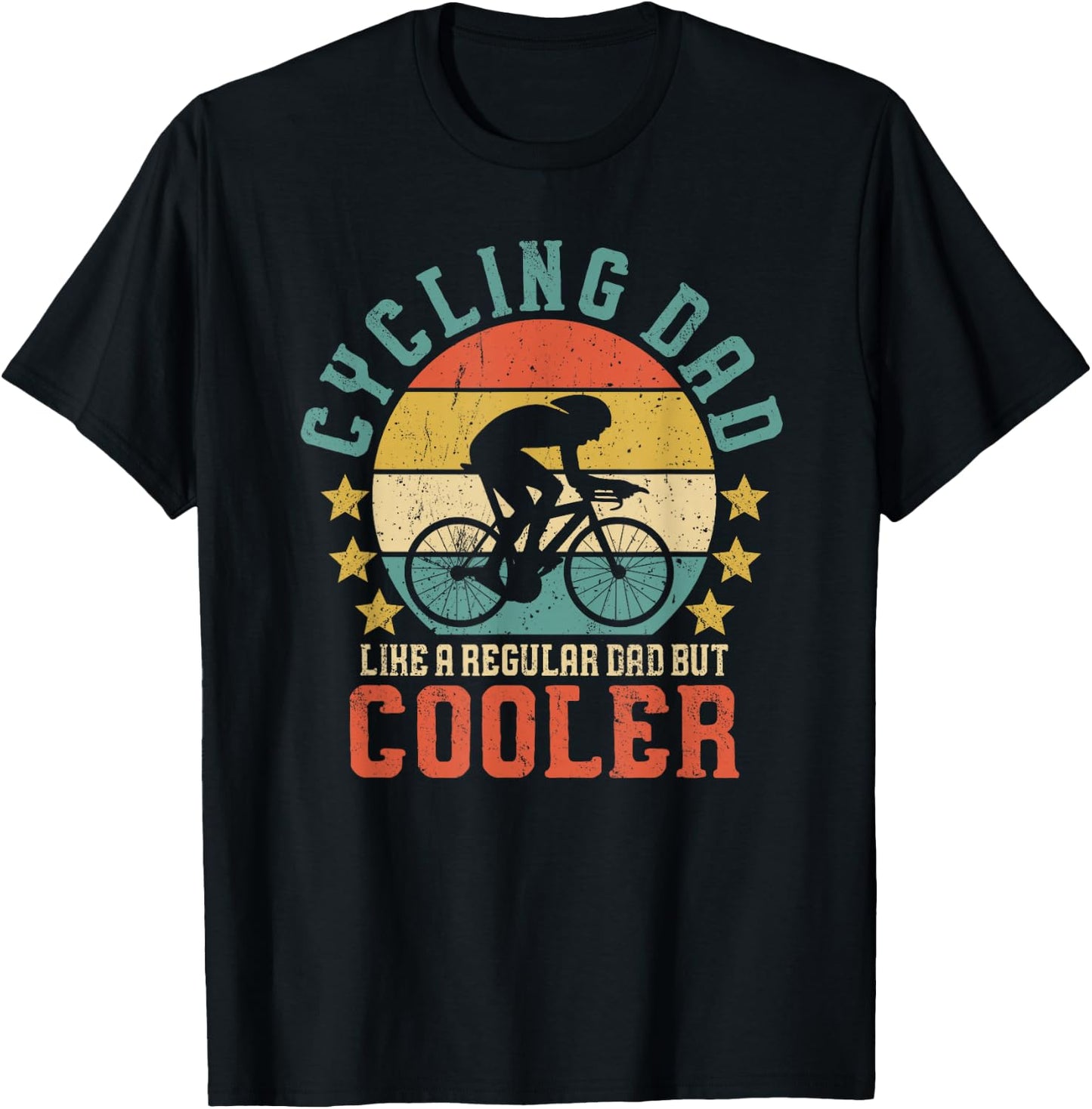 Cycling Dad Bike Rider & Cyclist Father's Day T-Shirt - T-Shirt | Black