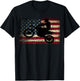 Dirt Bike USA Flag Motocross American Flag Shirt T-Shirt - T-Shirt | Black