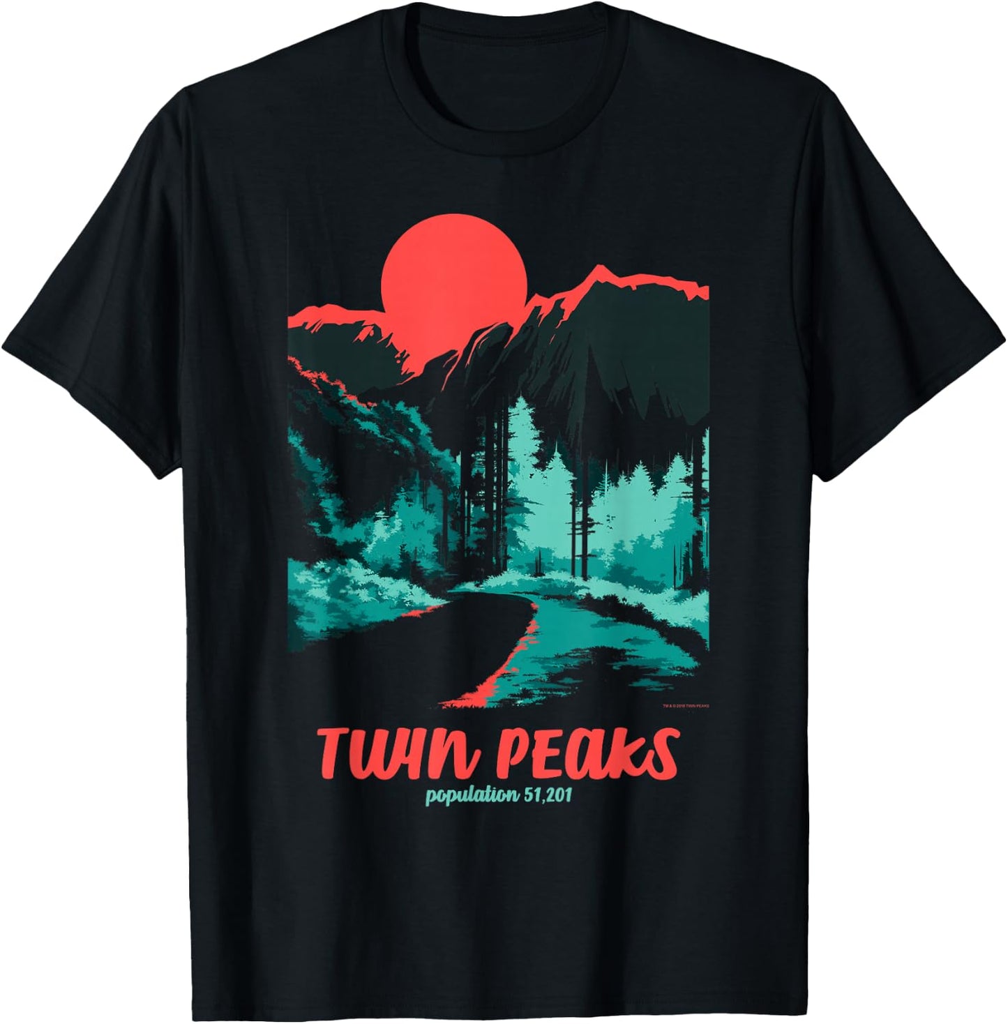 Twin Peaks Classic Tonal Color Pop Poster Graphic T-Shirt - T-Shirt | Black