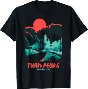 Twin Peaks Classic Tonal Color Pop Poster Graphic T-Shirt - T-Shirt | Black