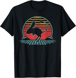 Jerboa Lover Animal Retro Vintage 80s Style T-Shirt - T-Shirt | Black