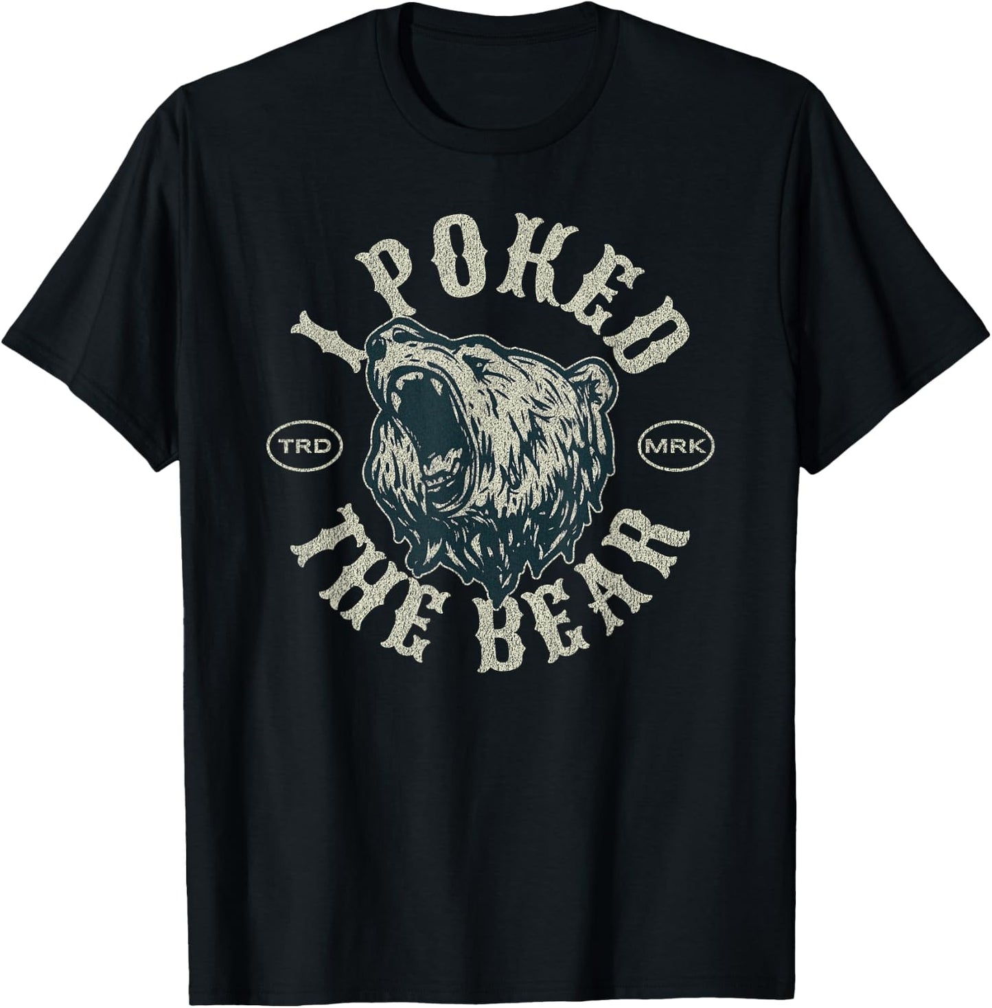 Funny Poked Bear Amputee Recovery Poke T-Shirt - T-Shirt | Black