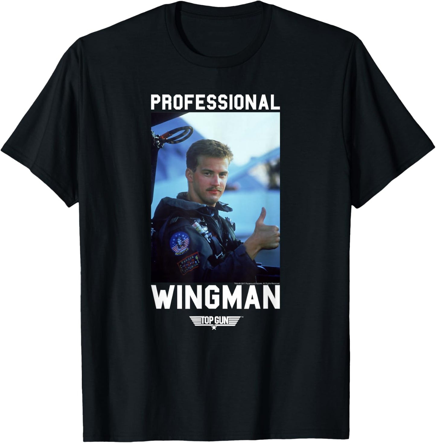 Top Gun Professional Wingman Goose Photo Action Movie T-Shirt - T-Shirt | Black