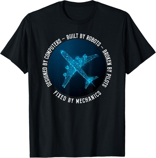 Aviation Mechanic Aircraft Engineer Technician T-Shirt - T-Shirt | Black