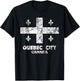 Vintage Quebec City Flag Canada Pride Canadian Gift T-Shirt - T-Shirt | Black