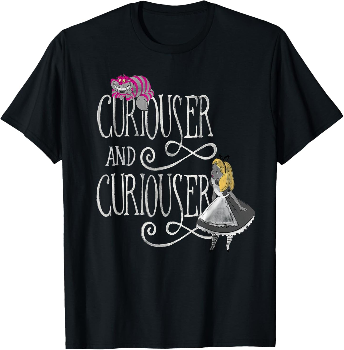 Alice in Wonderland - in Wonderland Curiouser T-Shirt - T-Shirt | Black