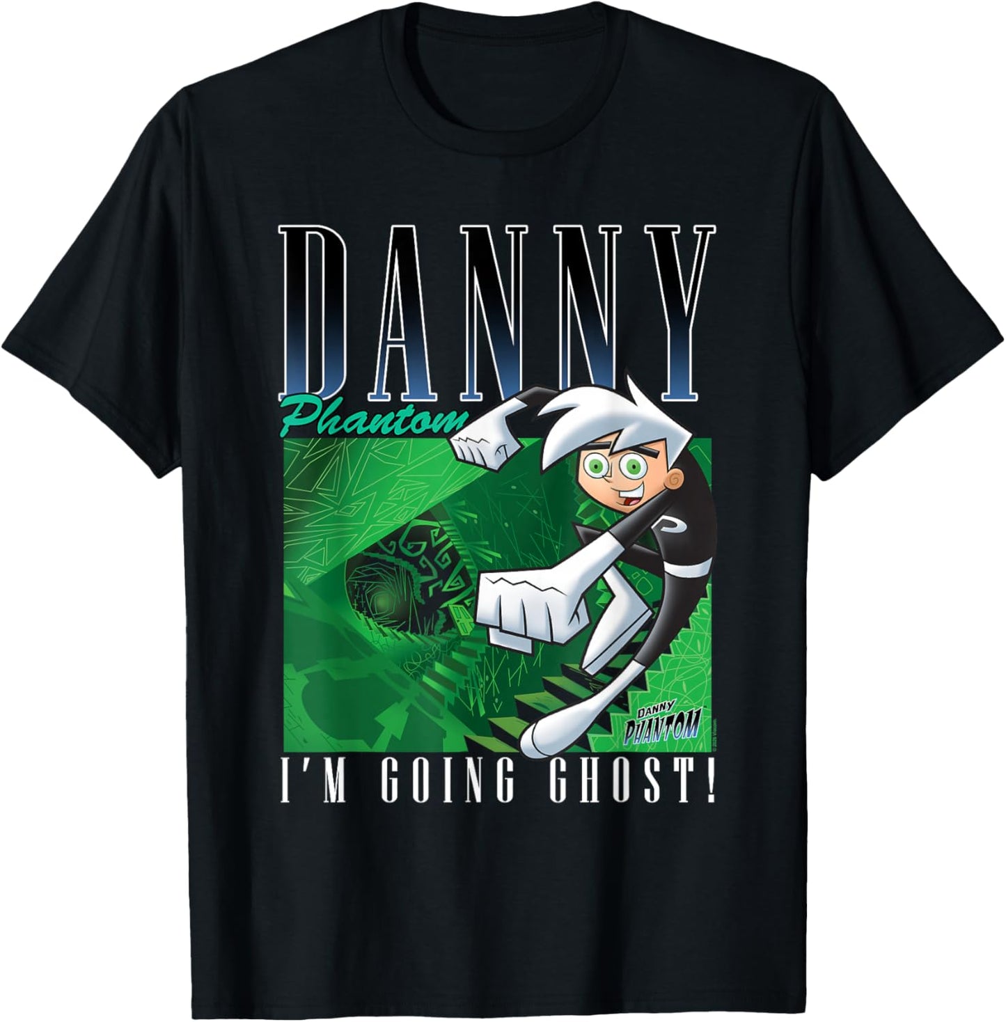 Danny Phantom Going Ghost 90's Throwback Design Cartoon T-Shirt - T-Shirt | Black