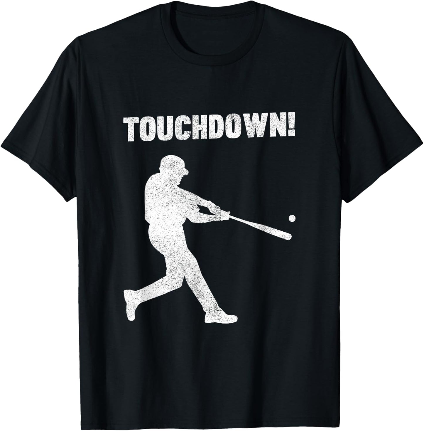 Funny Baseball Touchdown - Homerun Joke Shirt T-Shirt - T-Shirt | Black