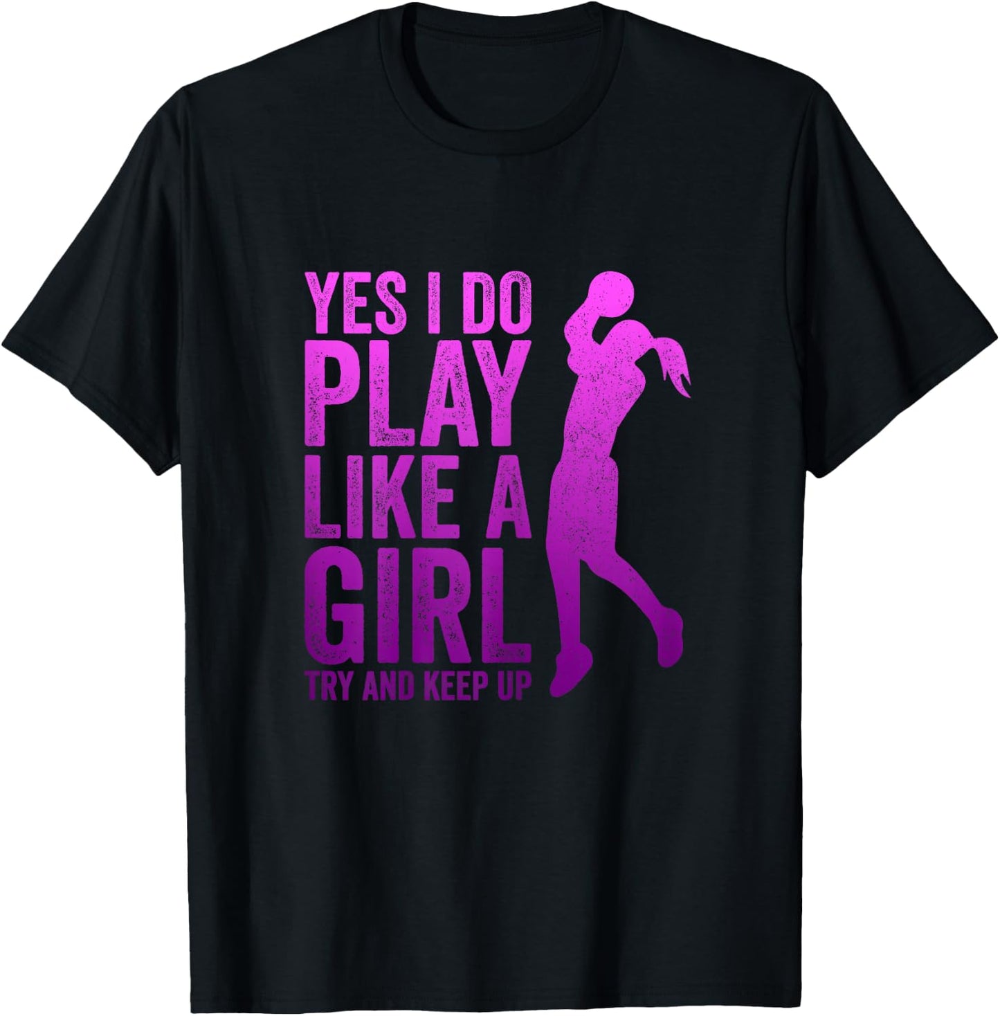 Teen Girls Youth Basketball Clothes Gifts - Play Like A Girl T-Shirt - T-Shirt | Black