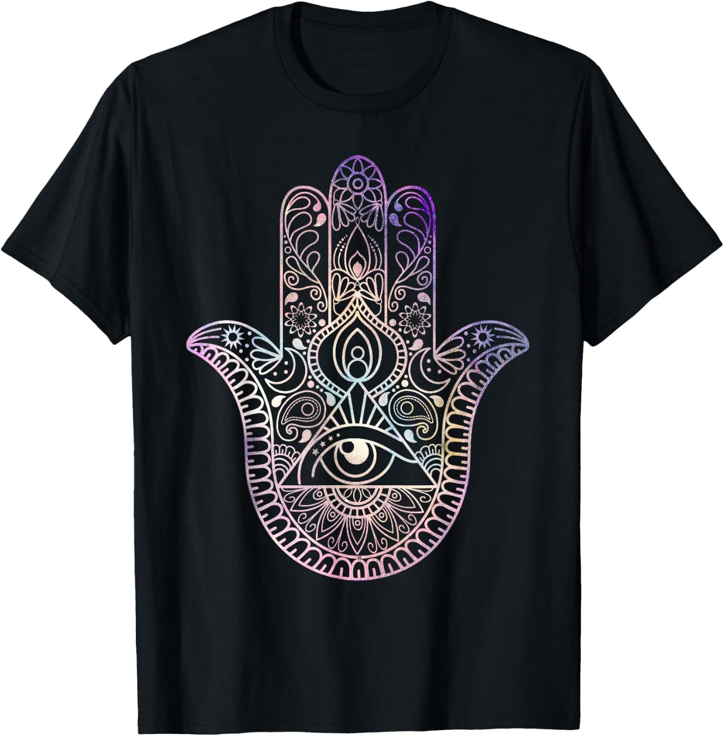 Hamsa Yoga Meditation Spiritual T-Shirt - T-Shirt | Black