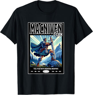 MacNiven Scottish Funny Clan Medieval Gaelic Weapons T-Shirt - T-Shirt | Black