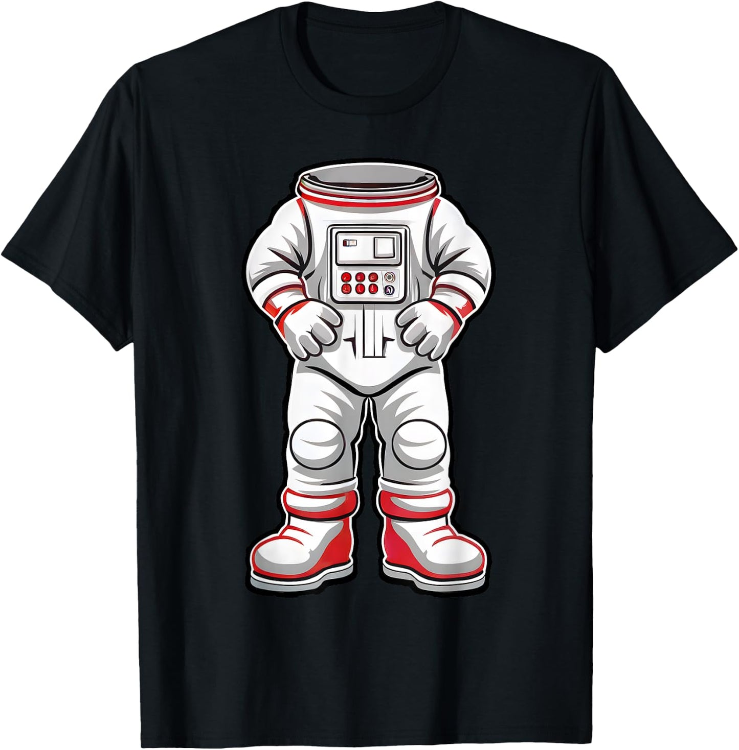 Astronaut Costume Cosplay Halloween Kids Birthday Space T-Shirt - T-Shirt | Black