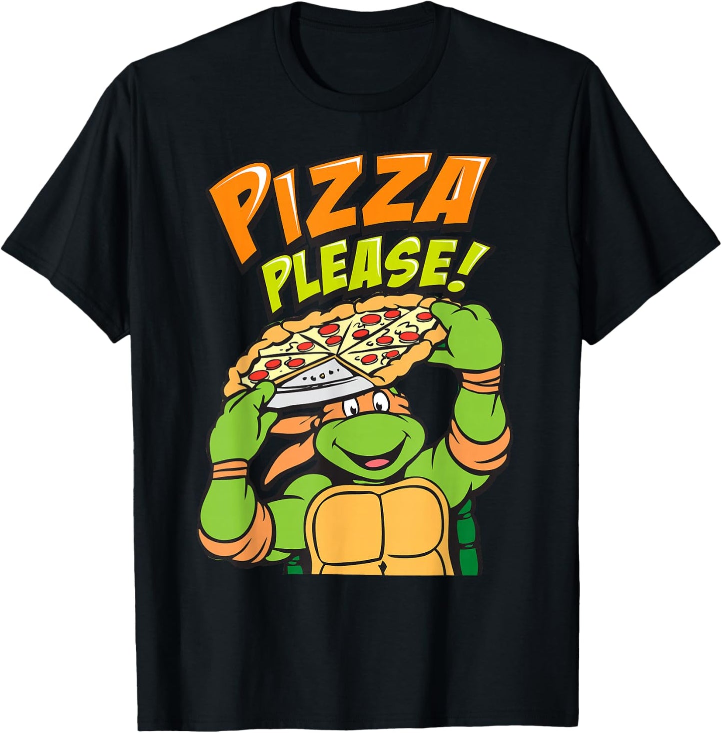 Teenage Mutant Ninja Turtles Pizza Please T-Shirt - T-Shirt | Black