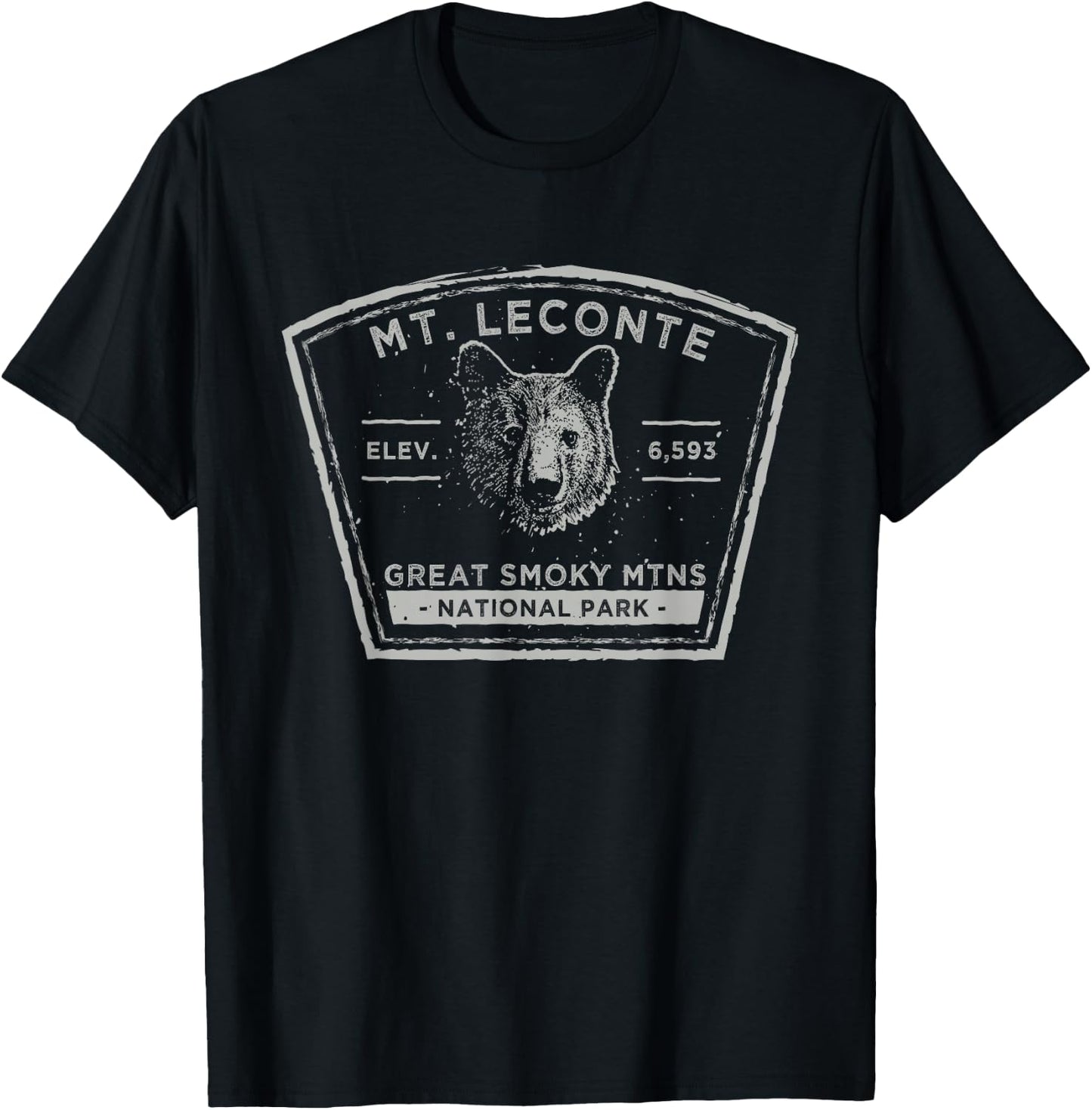 Mt. Leconte Great Smoky Mountains National Park Gift T-Shirt - T-Shirt | Black