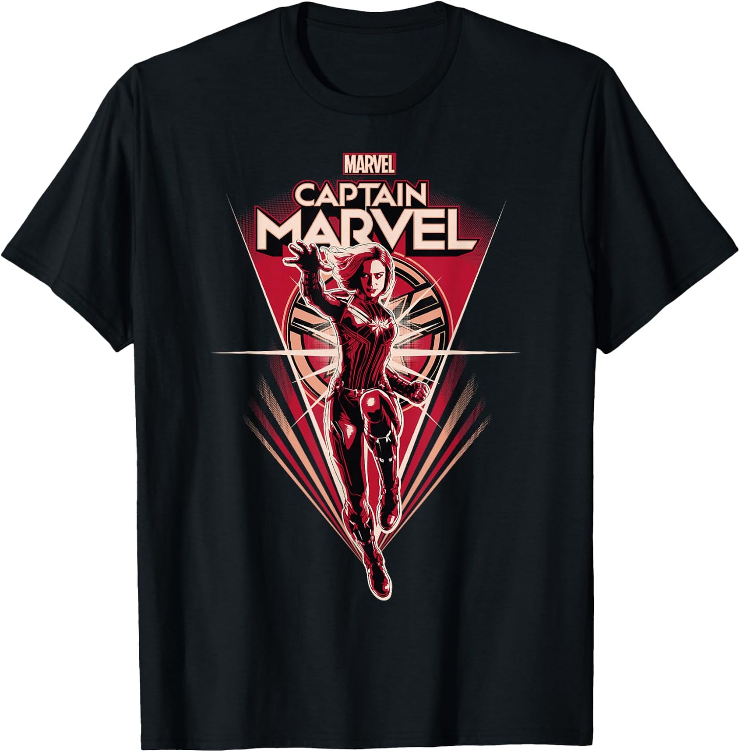 Marvel Captain Marvel Retro Style Flight Graphic T-Shirt - T-Shirt | Black