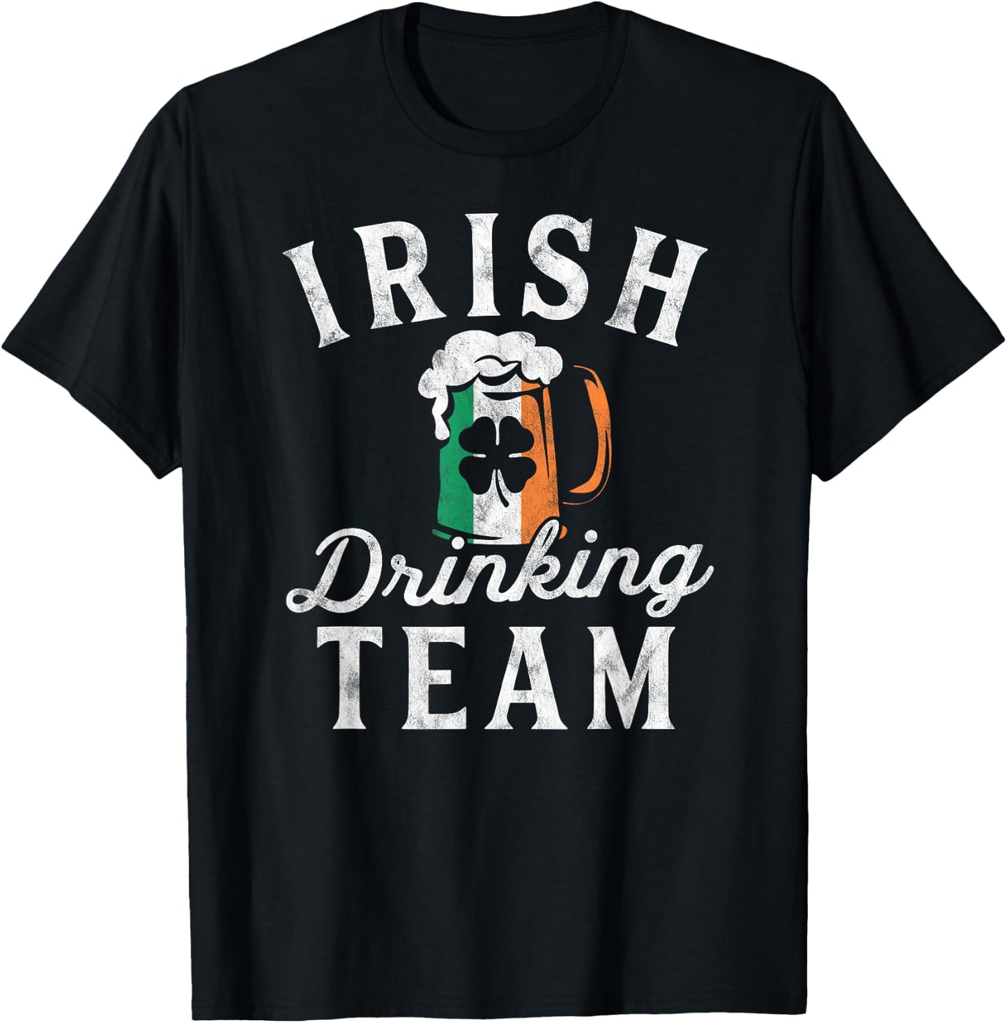 Irish Drinking Team Shirt St Patrick's Day Group Squad Crew T-Shirt - T-Shirt | Black