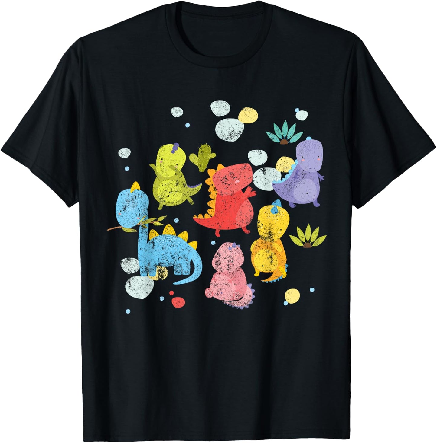 Dinosaur Print Cute ABDL Ab/DL Ageplay T-Shirt - T-Shirt | Black