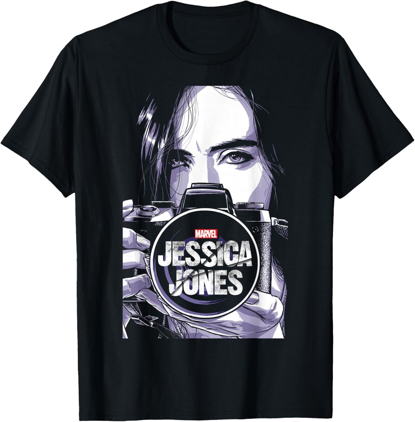 Marvel Jessica Jones Camera T-Shirt - T-Shirt | Black