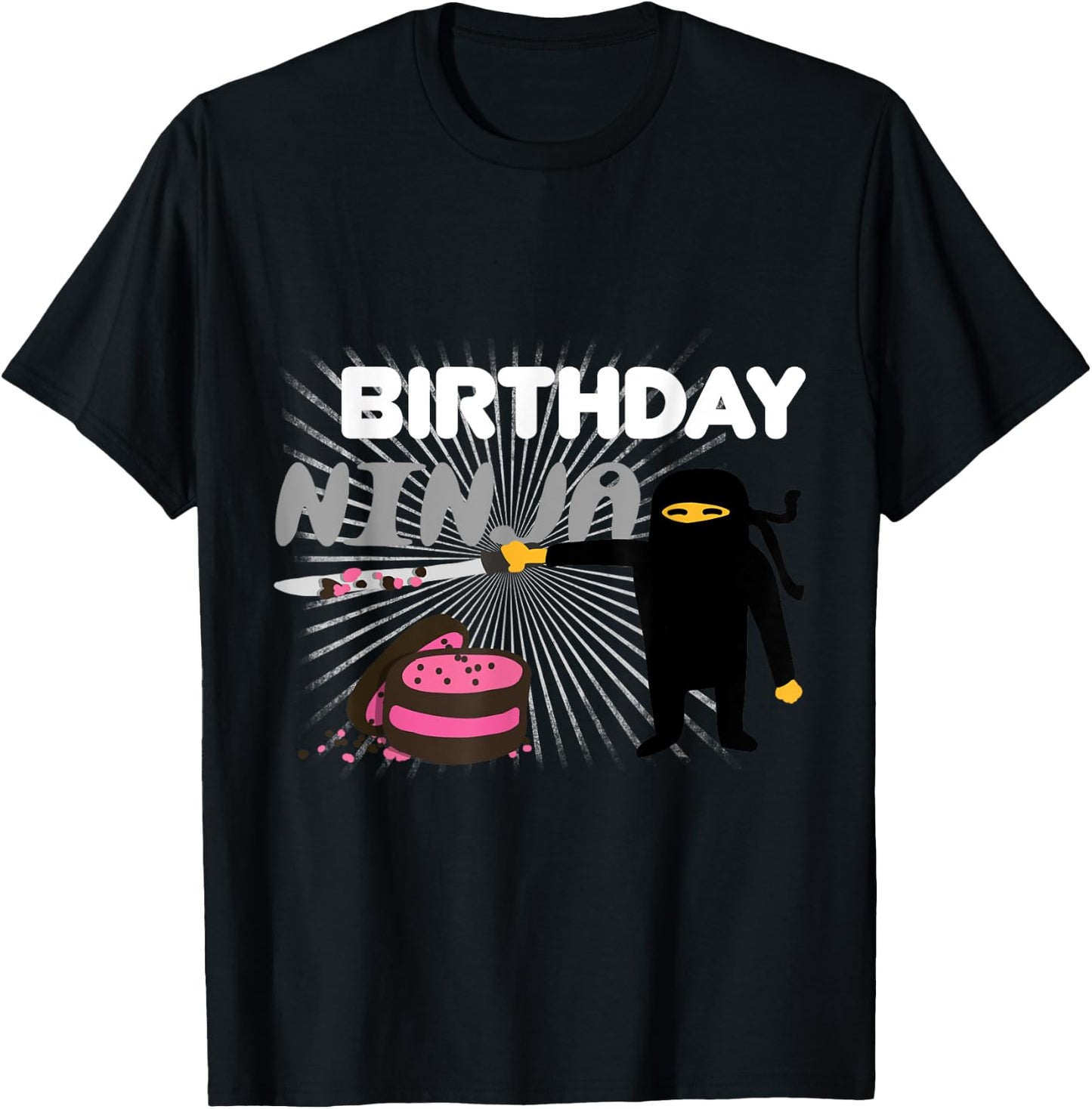 Birthday Party Ninja - Funny Cool Martial Arts Gift T-Shirt - T-Shirt | Black