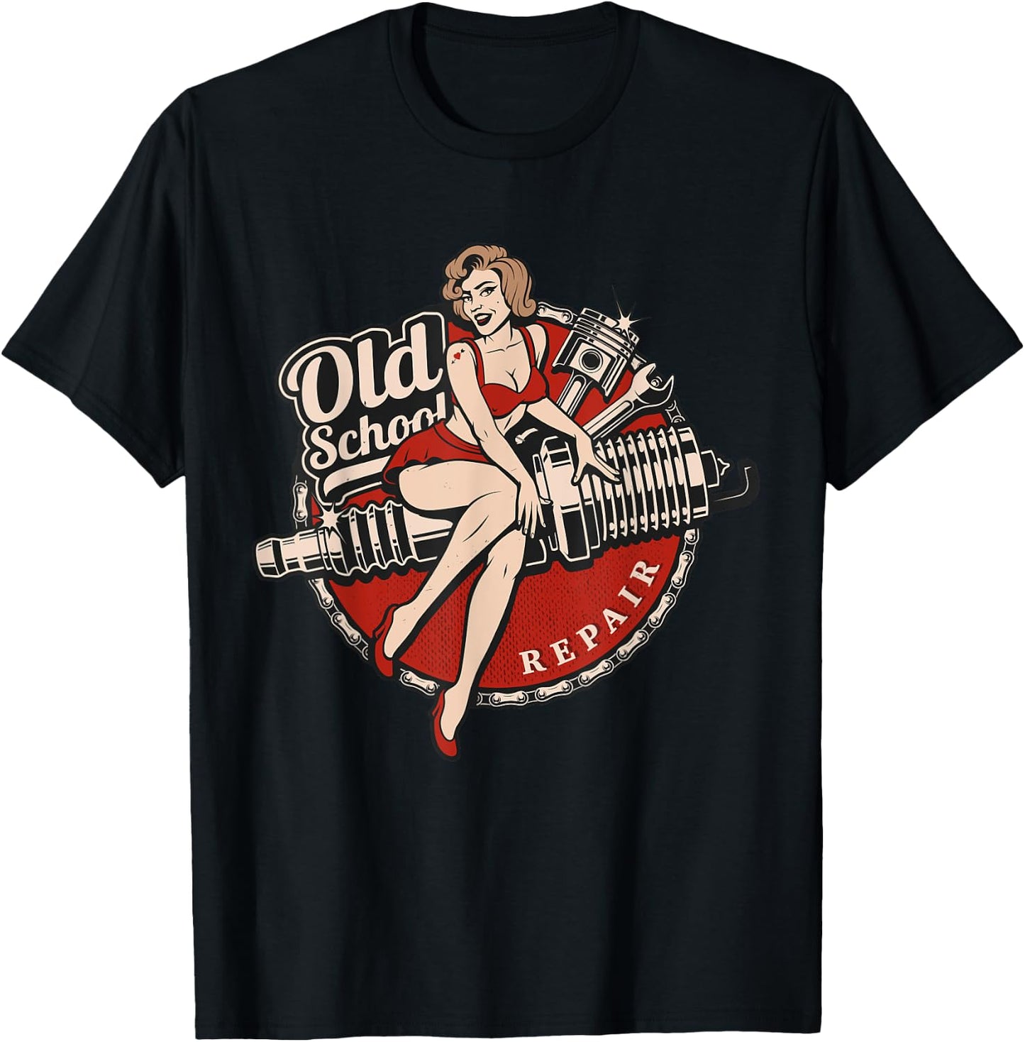 Hot Rod Retro Vintage Vintage Car Rockabilly Old School T-Shirt - T-Shirt | Black
