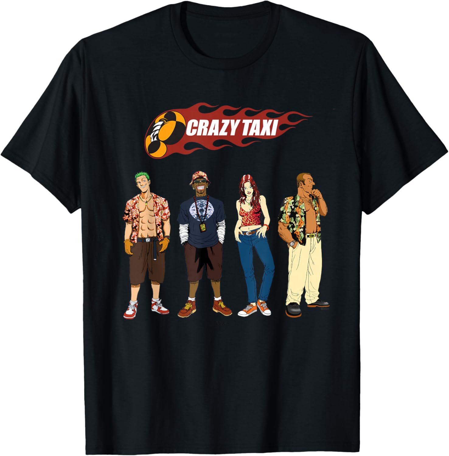 Crazy Taxi Driver Line Up T-Shirt - T-Shirt | Black