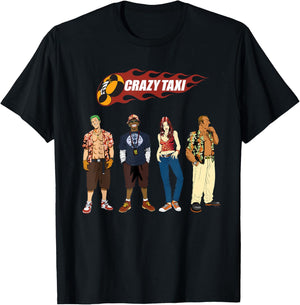 Crazy Taxi Driver Line Up T-Shirt - T-Shirt | Black