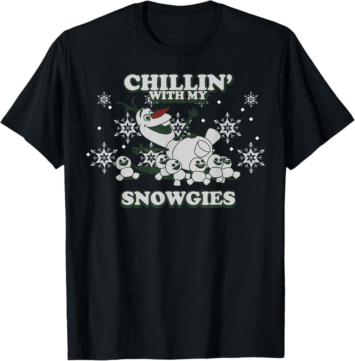 Disney Frozen Olaf Chillin' with My Snowgies Snowflake T-Shirt - T-Shirt | Black