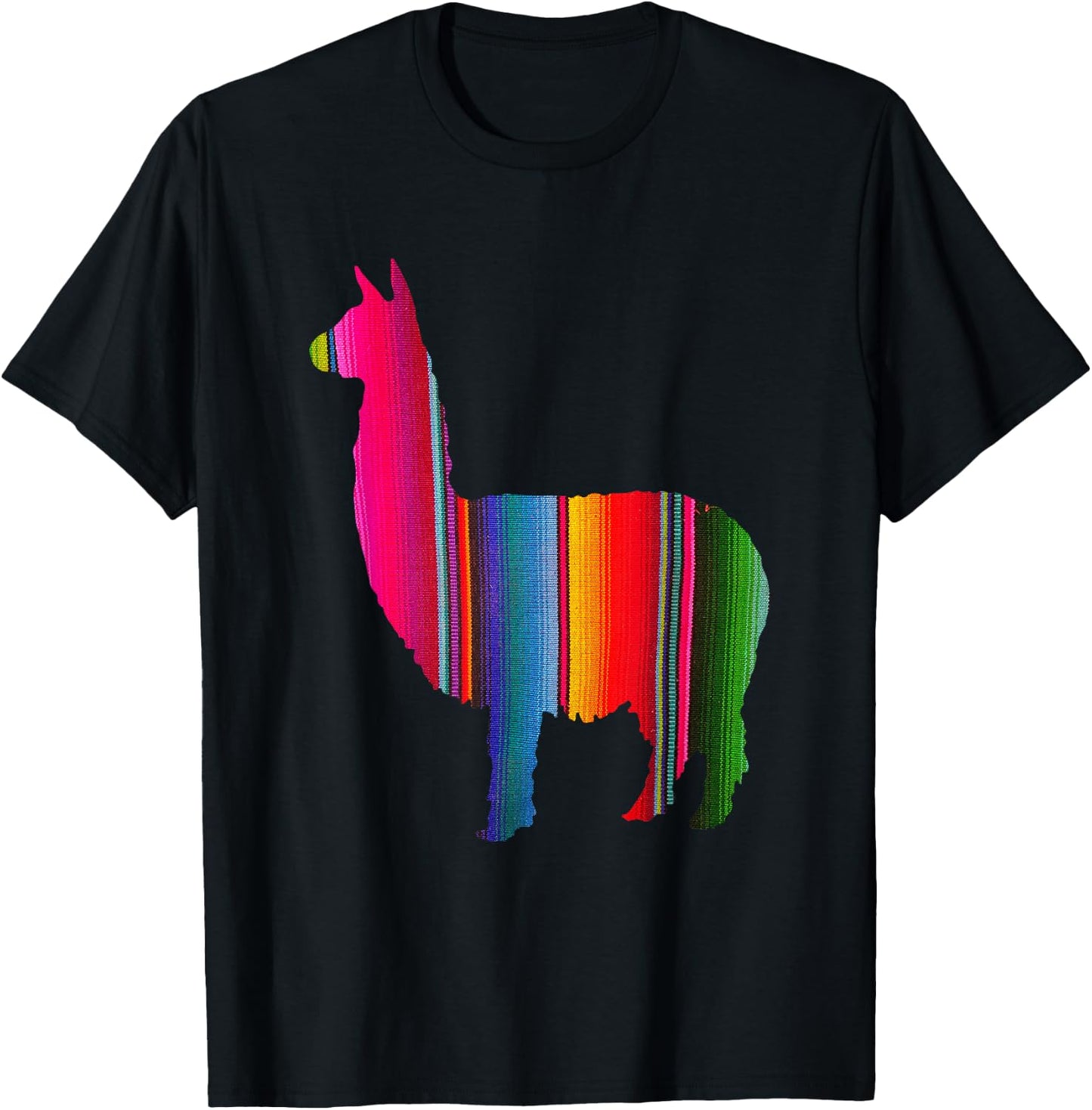 Llama Alpaca Inca Textile Aguayo T Shirt T-Shirt - T-Shirt | Black