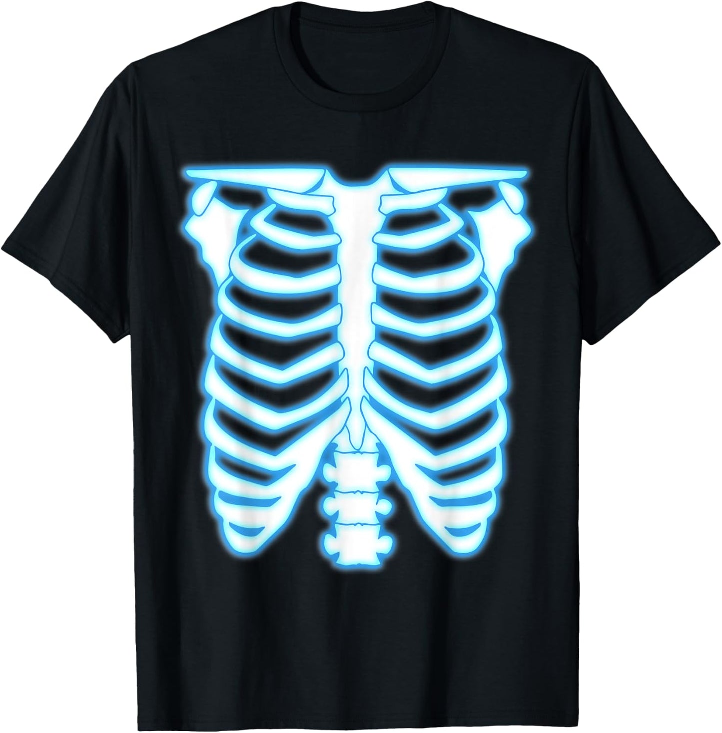 X-Ray Skeleton | Halloween Skeleton Rib Cage Costume T-Shirt - T-Shirt | Black