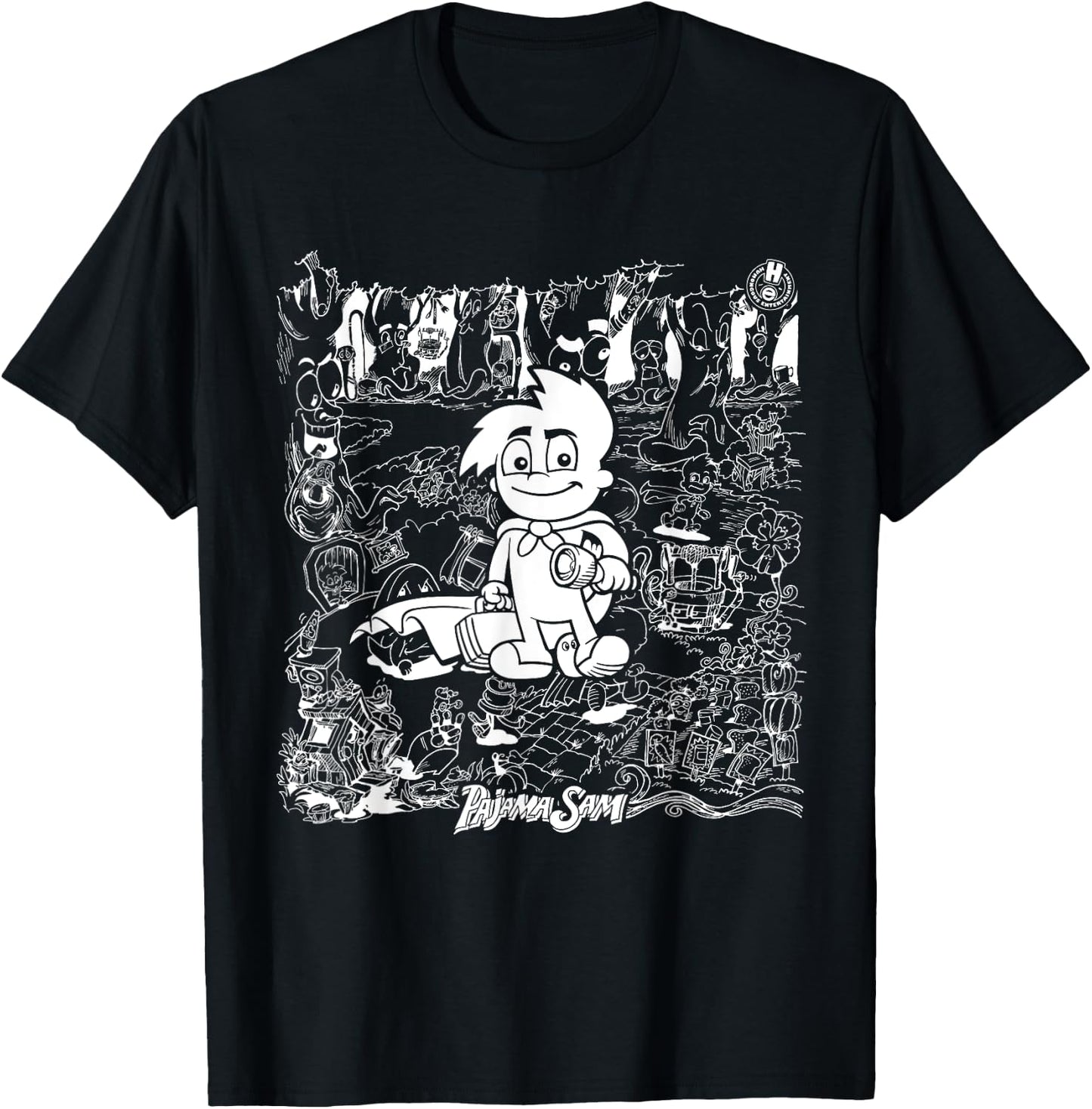 Humongous Entertainment: Pajama Sam Backgrounds T-Shirt - T-Shirt | Black