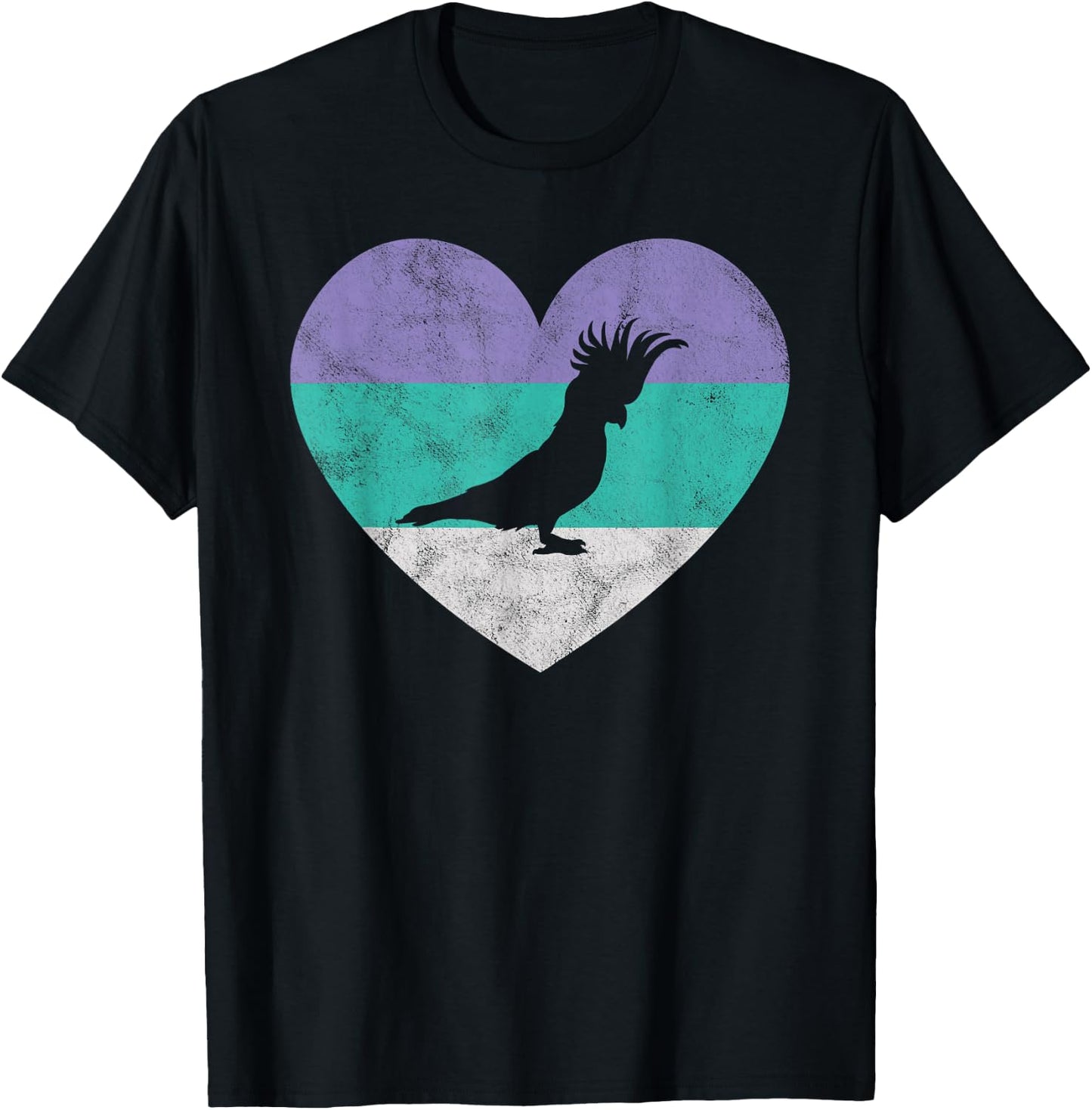 Cockatoo Gift Shirt & Girls Retro | White Cockatoo T-Shirt - T-Shirt | Black
