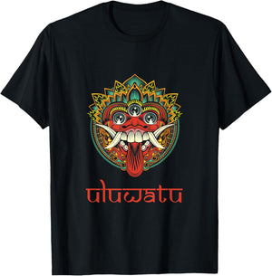 Uluwatu Bali Balinese Hindu Barong Mask Animism T-Shirt - T-Shirt | Black