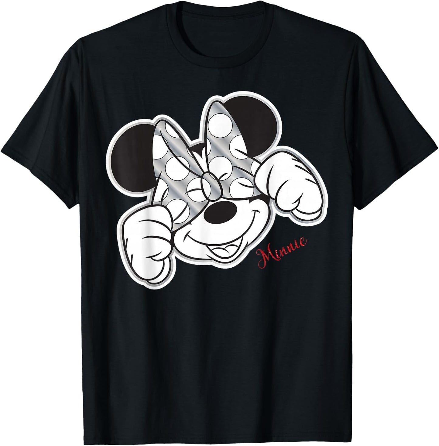 Disney - Minnie Mouse Bow Over Eyes T-Shirt - T-Shirt | Black