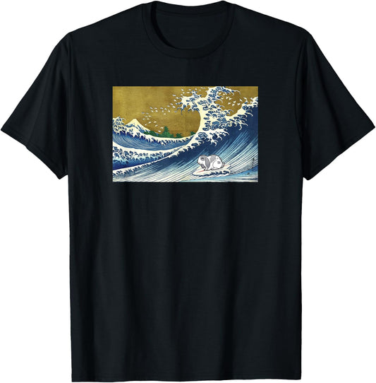 Retro Vintage Surfing Mini Holland Lop Bunny Rabbit Lover T-Shirt - T-Shirt | Black