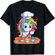 Unicorn Cupcake Funny Girls Kids Baking Cake Rainbow Gifts T-Shirt - T-Shirt | Black