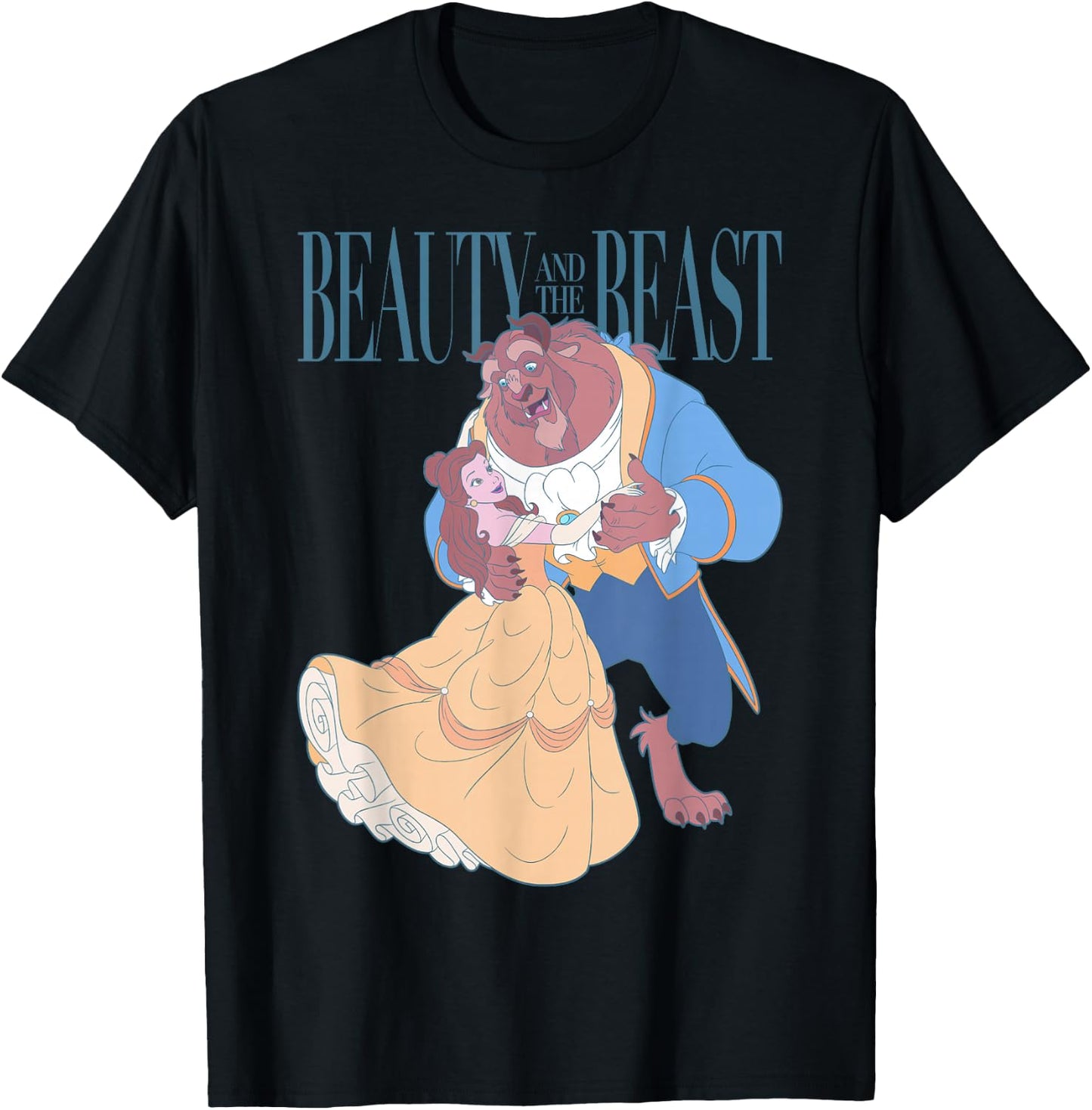 Disney Beauty and The Beast Belle and Beast Classic Portrait Small T-Shirt - T-Shirt | Black