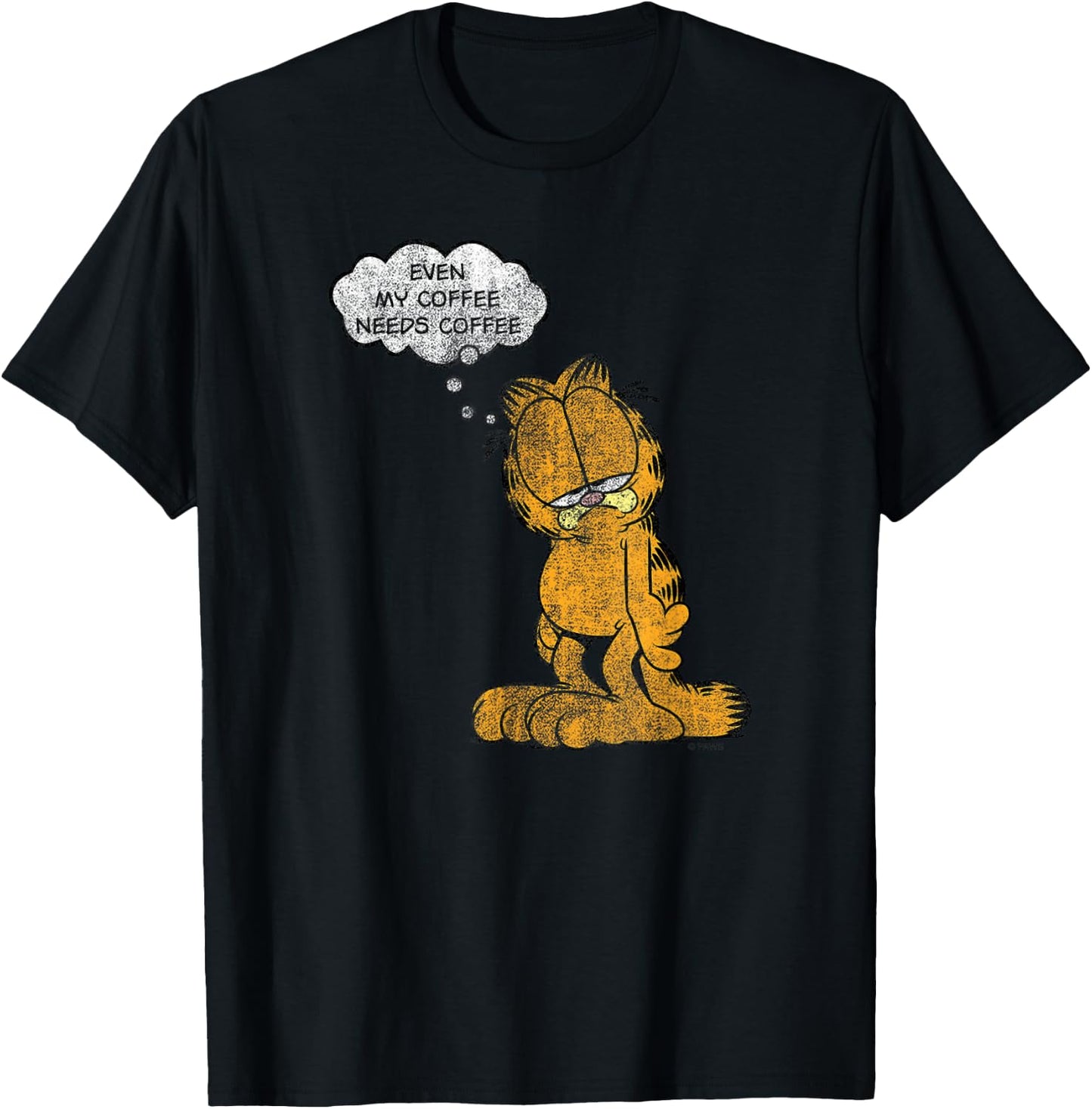 Garfield My Coffee Needs Coffee Cartoon Cat T-Shirt - T-Shirt | Black