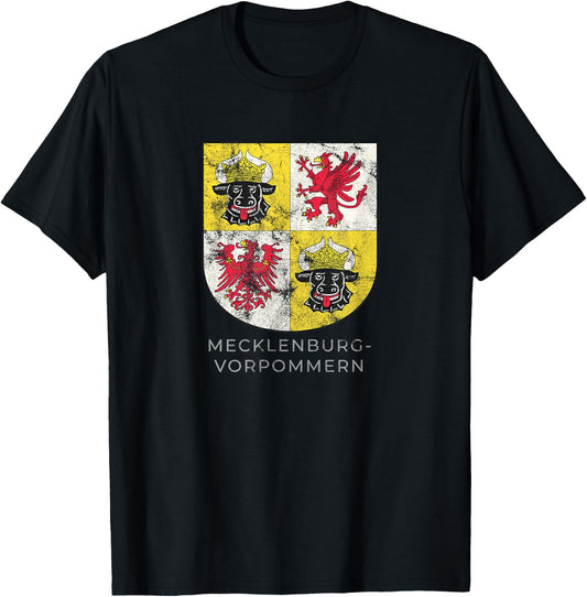 Mecklenburg vorpommern Coat of arm Germany Deutsch Shirt T-Shirt - T-Shirt | Black