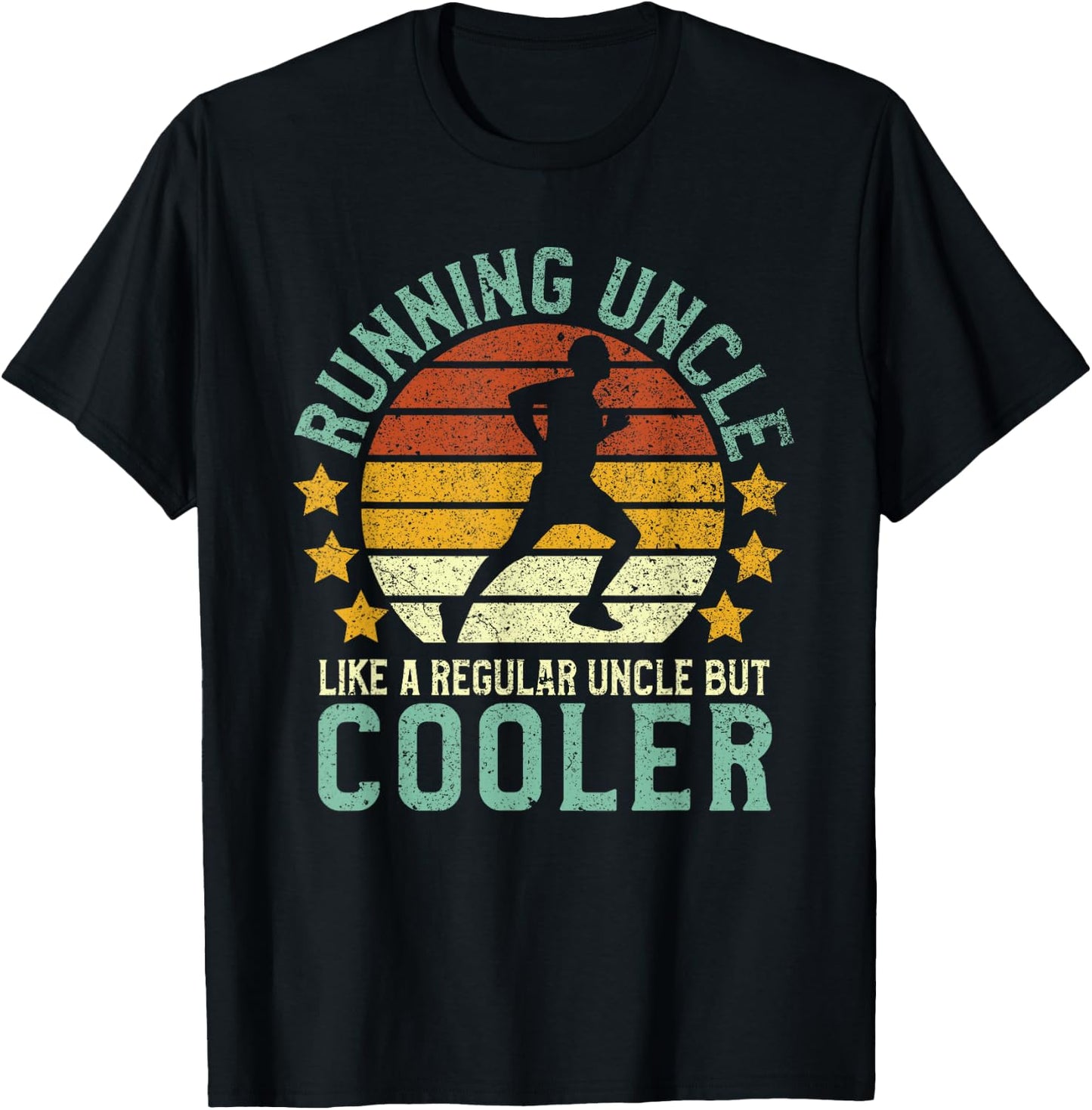 Running Uncle Funny Adult 5k Marathon Runner Gift Run Lover T-Shirt - T-Shirt | Black