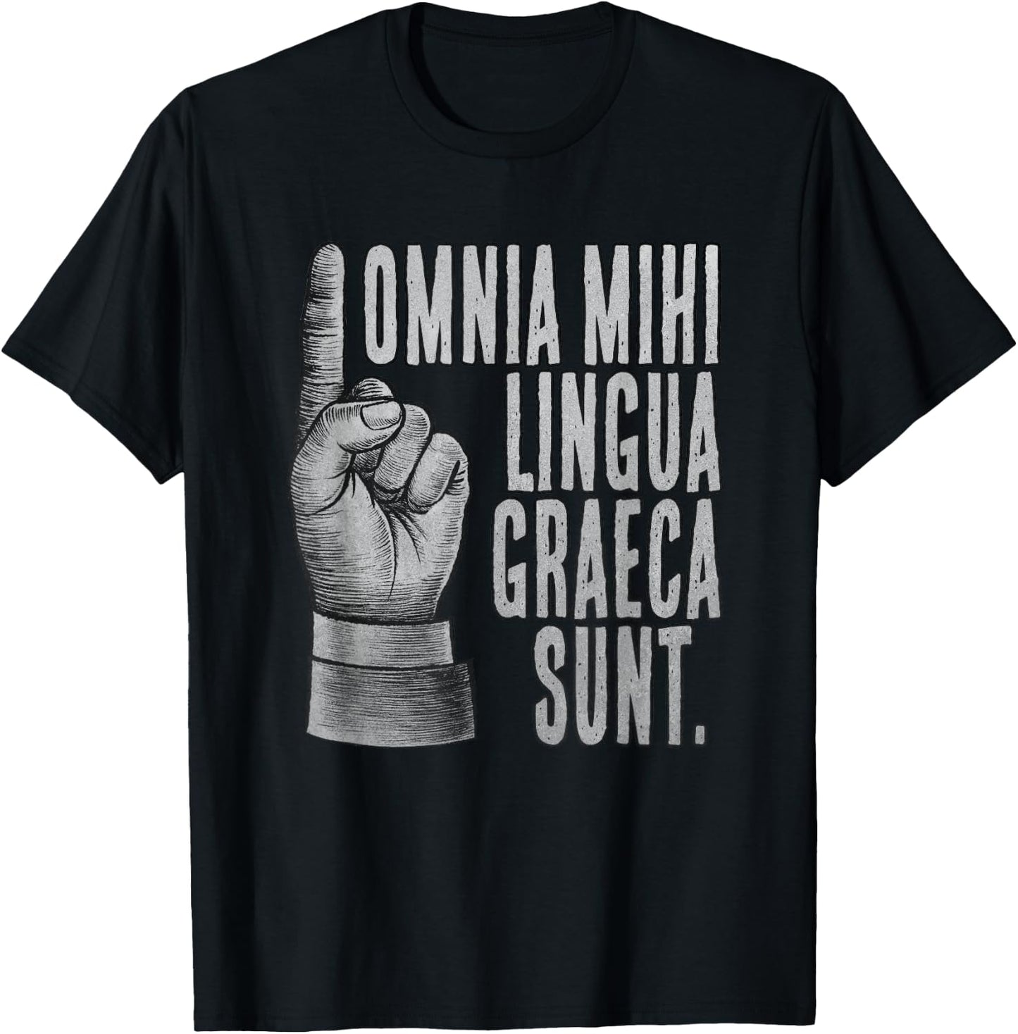 Funny It's Greek to me in Latin T-Shirt - T-Shirt | Black