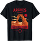 Arches National Park Delicate Arch Vintage Utah Retro Hiking T-Shirt - T-Shirt | Black