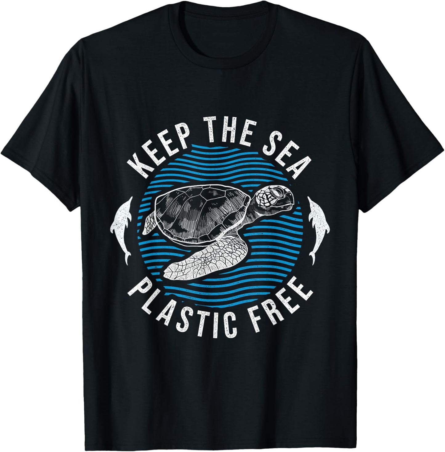 Climate Change Environment Keep Sea Plastic Free T-Shirt - T-Shirt | Black