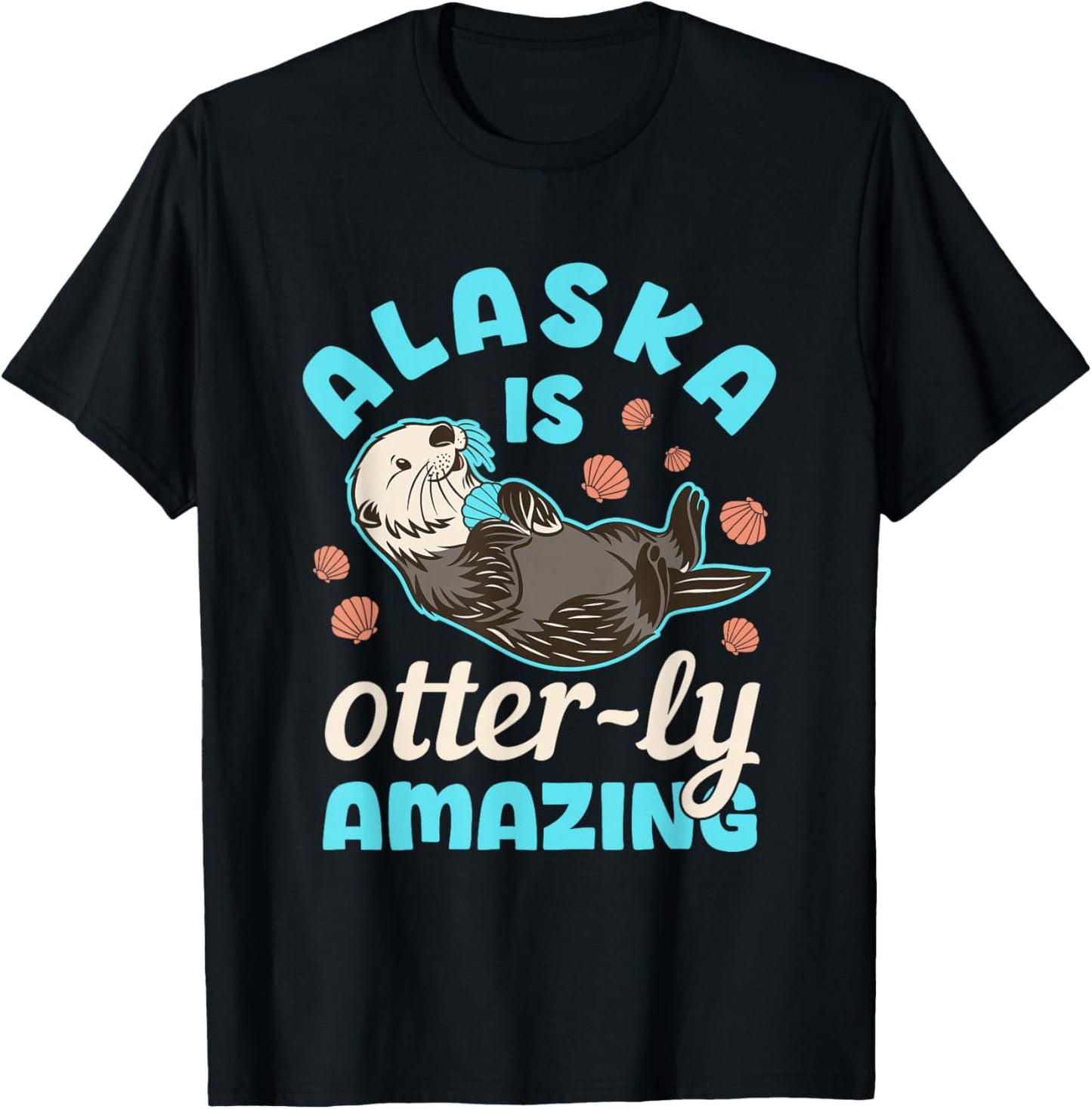 Alaska Sea Otter Vacation Souvenir T-Shirt - T-Shirt | Black