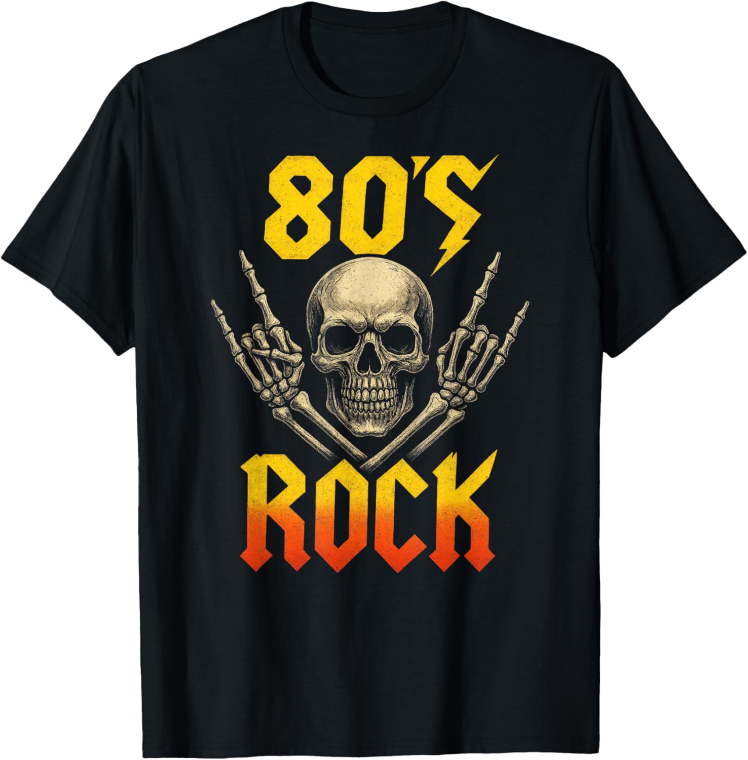 80s Rock - Vintage 1980s Retro Eighties T-Shirt - T-Shirt | Black